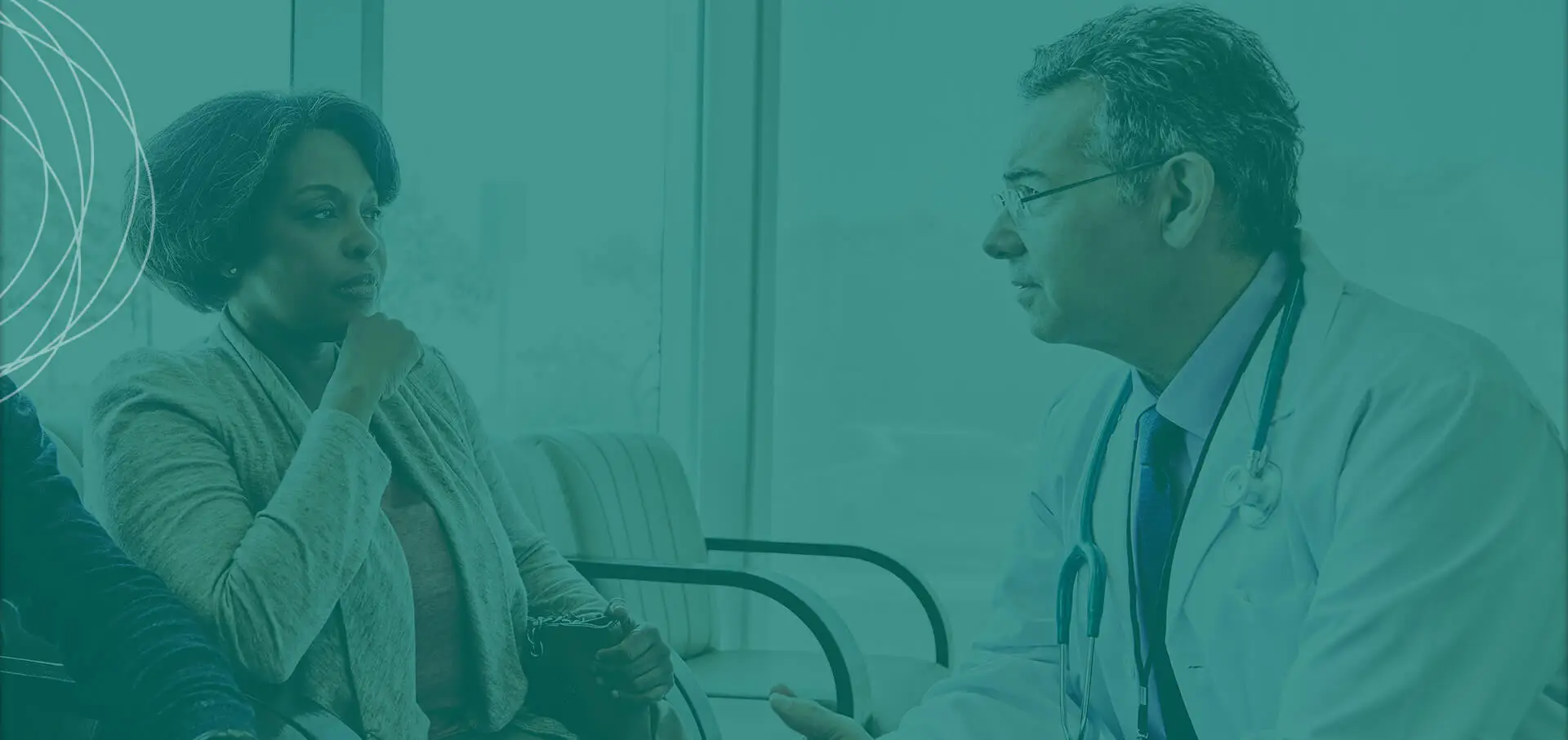 Patient talking to doctor