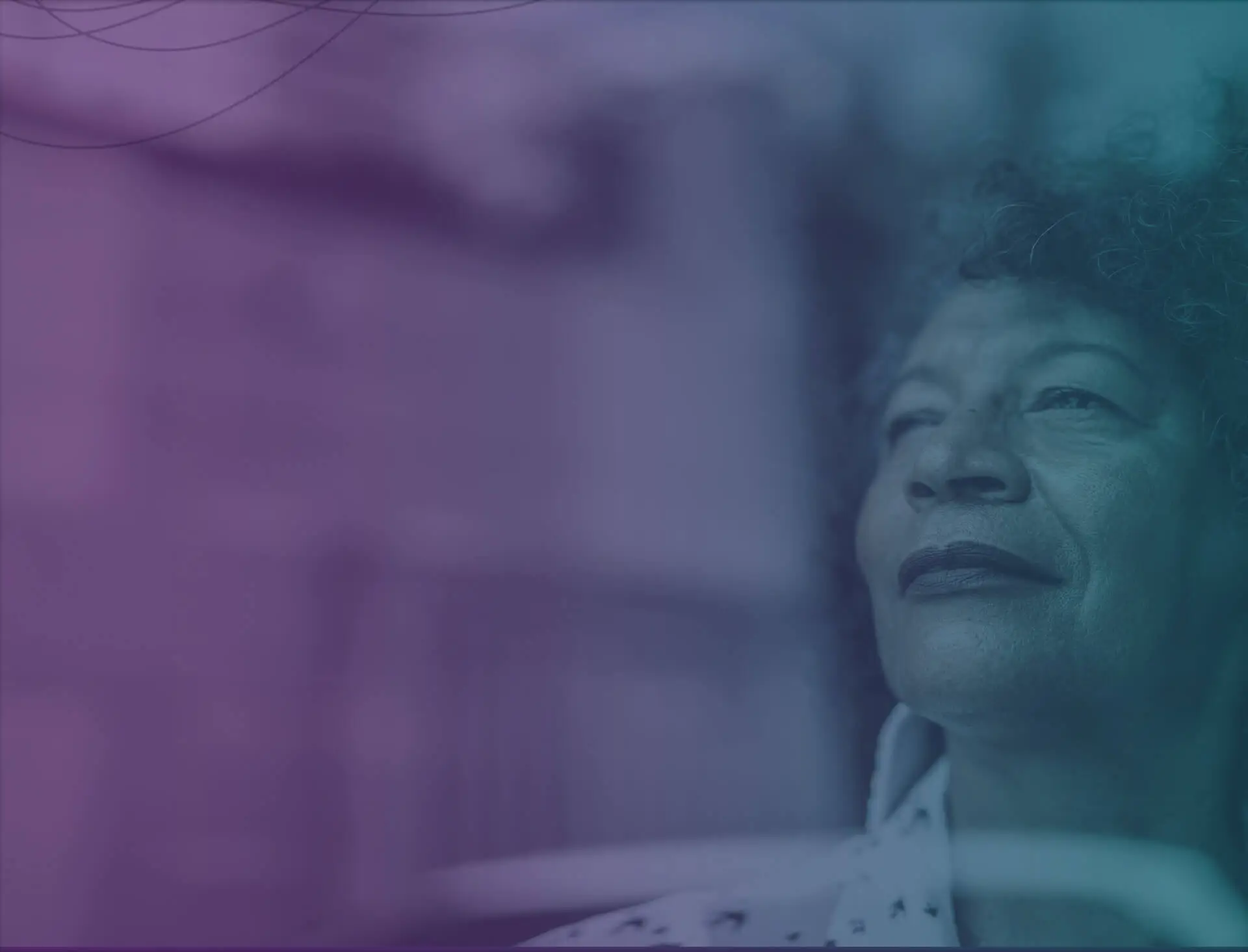 woman looking into the distance 