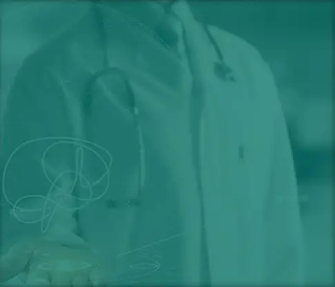 Doctor with brain icon for mobile